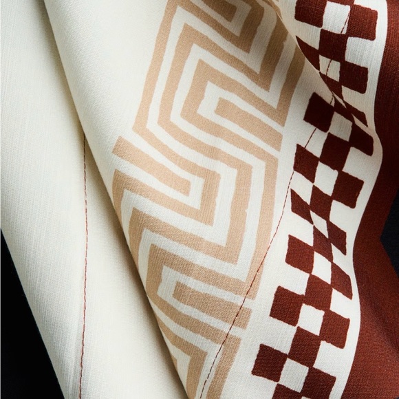 Viral H&M Limited Edition Printed Kaftan Dress (Rust red/Patterned) Sz Large - Picture 6 of 10